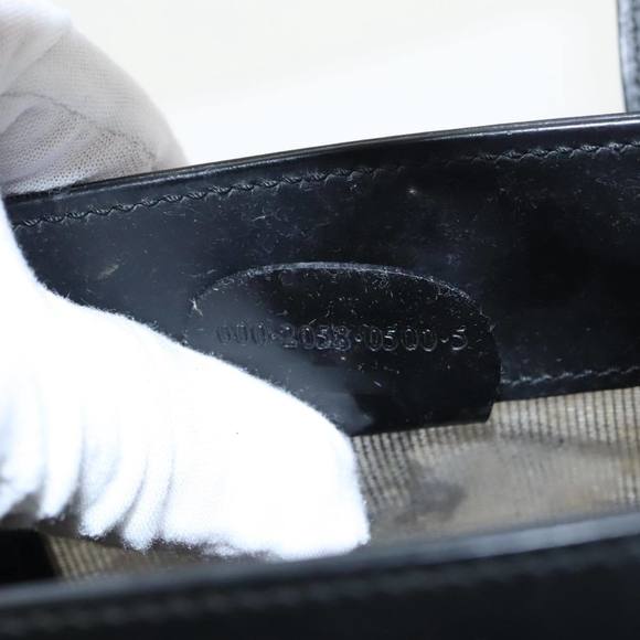 GUCCI Hand Bag Leather Black 000 2058 0500 5 Auth 97473 - Picture 12 of 16